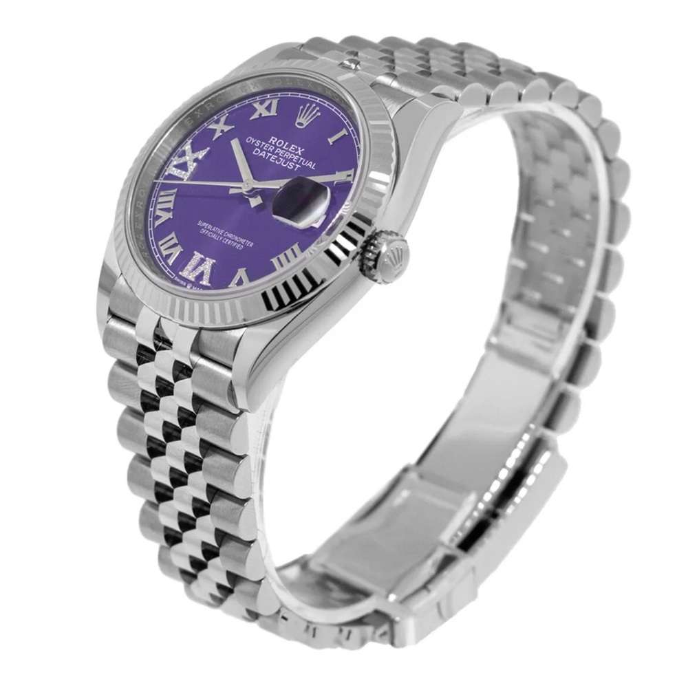 Rolex Datejust 36MM White Gold Bezel, purplish gray dial gently loved. - Picture 3 of 10